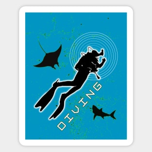 Diving scuba Magnet